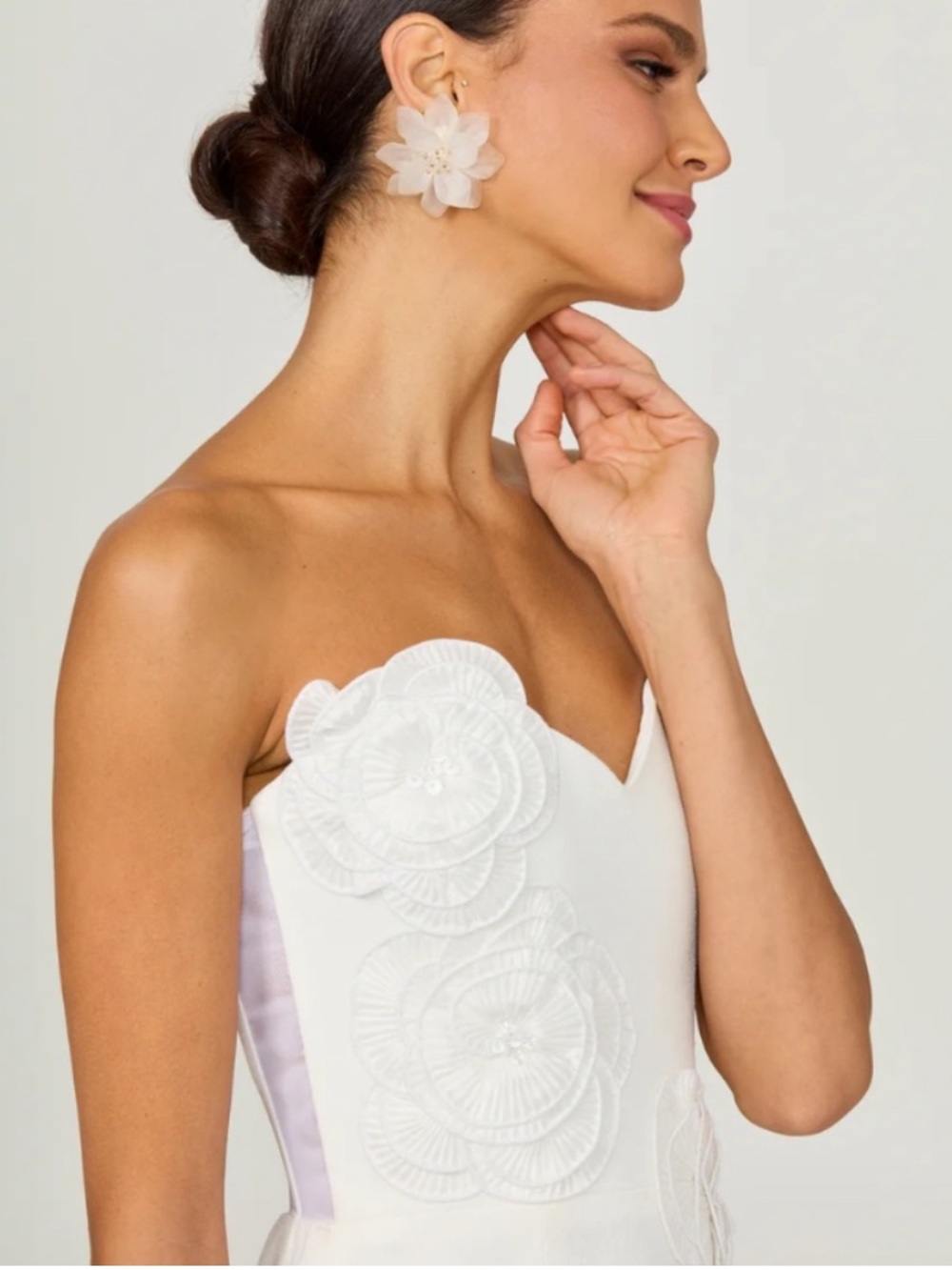 HELSI New and unworn Kaia Floral Appliqué Strapless Dress, Sz Sm - Picture 3 of 7